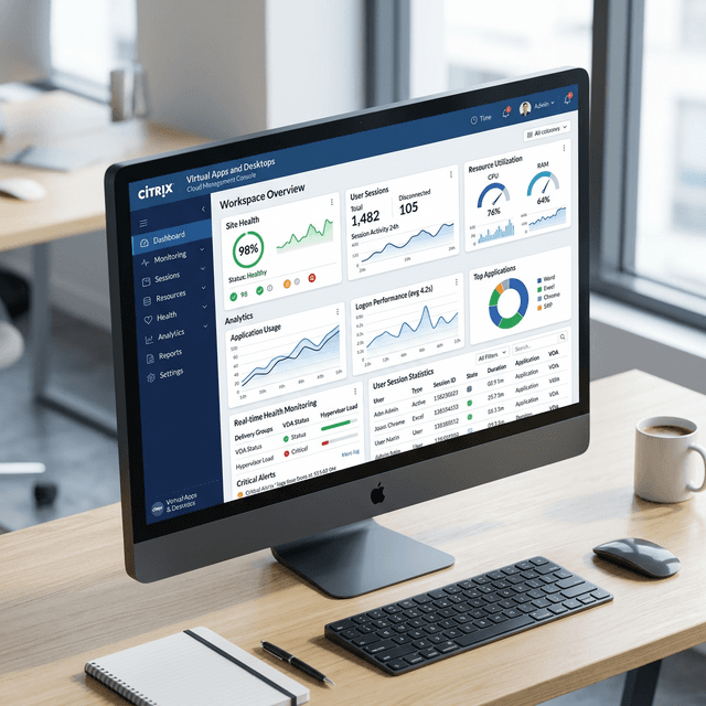 Citrix Consulting Services - Virtual desktop and application delivery dashboard